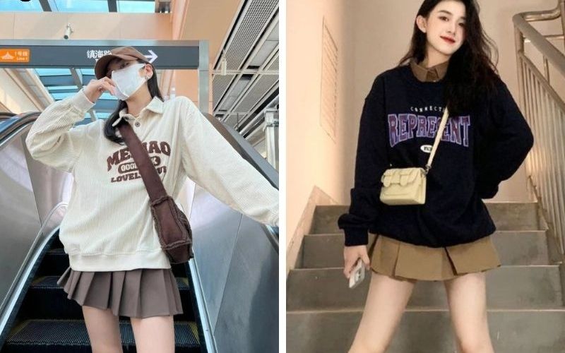 Mẫu áo sweater tay dài mang lại vẻ đẹp cực kỳ nữ tính