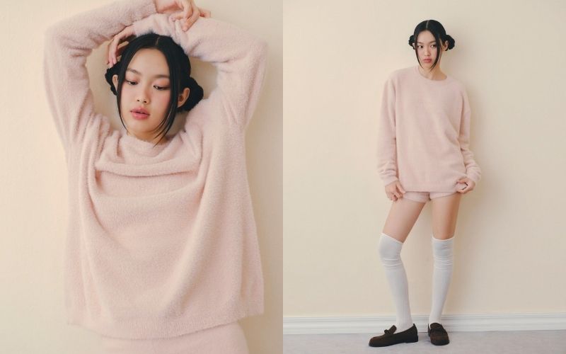 Áo sweater màu hồng vỏ đỗ đang là xu hướng cực "hot"