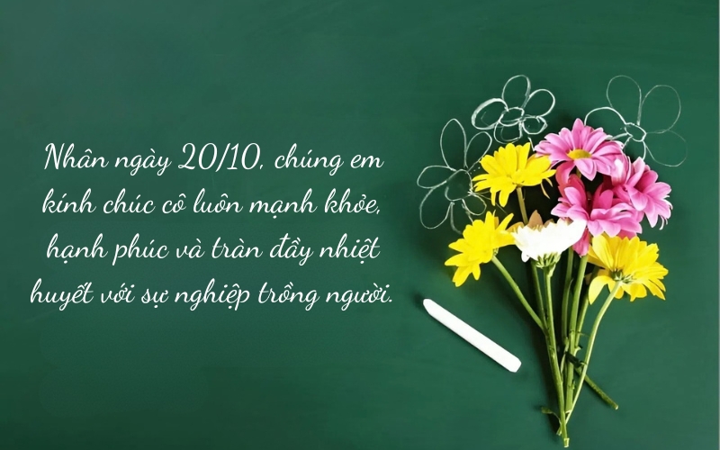 Lời chúc 20 10 cho cô ngắn gọn nhưng đầy ý nghĩa