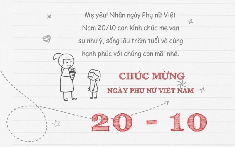 Bạn hãy gửi câu chúc 20/10 cho mẹ trong tương lai