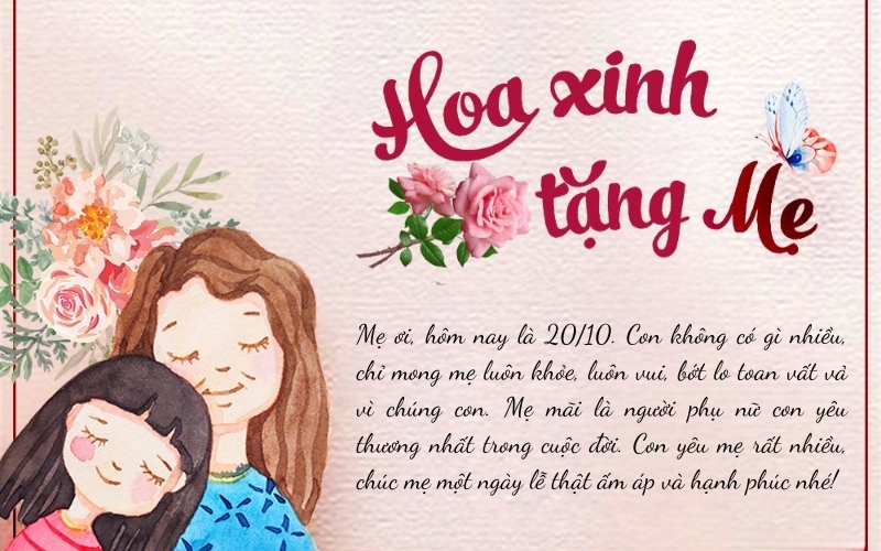 Văn chúc mẹ 20 10 đầy chân thành