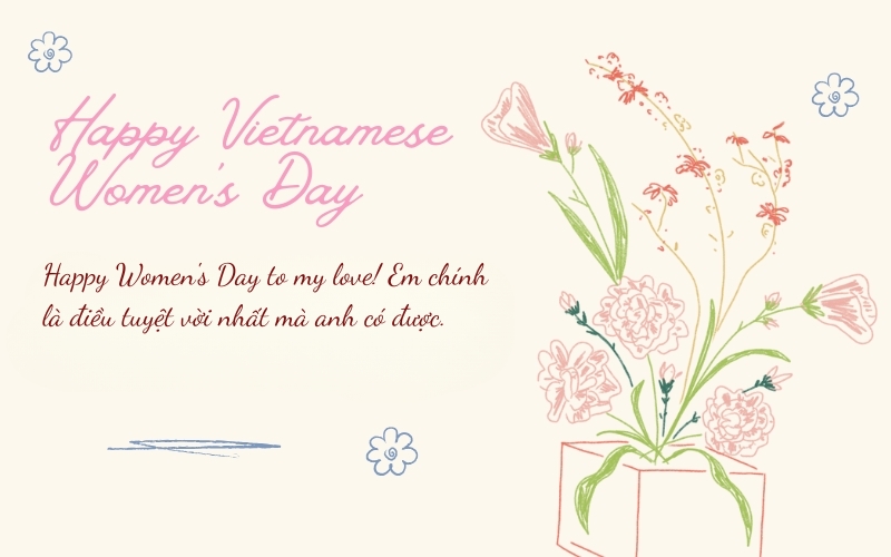 Mẫu Happy Women's Day 20 10 lời chúc cho người yêu
