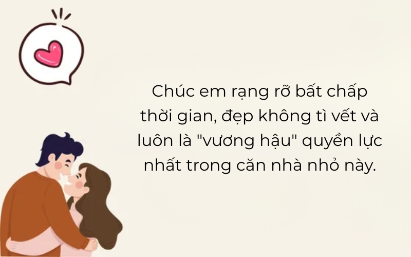 Lời chúc 20 10 hài hước cho vợ yêu
