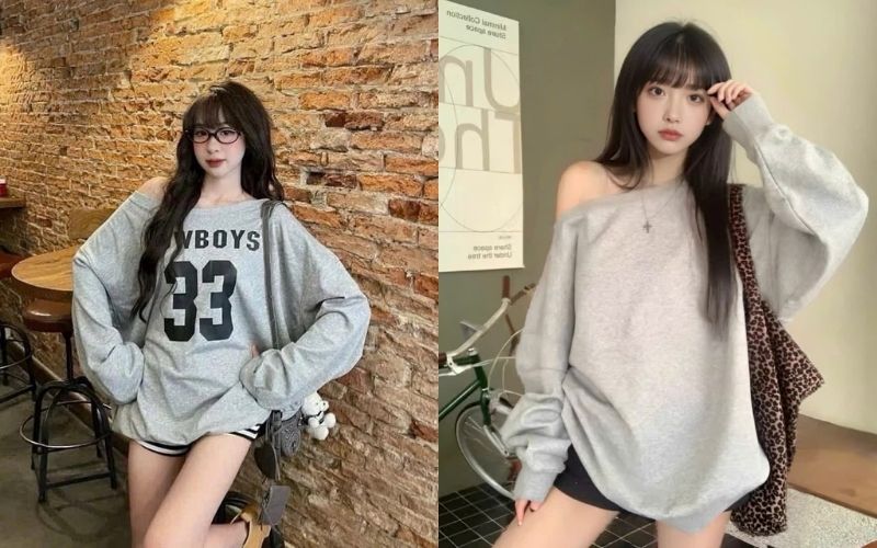 Một chiếc áo thun sweater luôn dày dặn hơn đáng kể