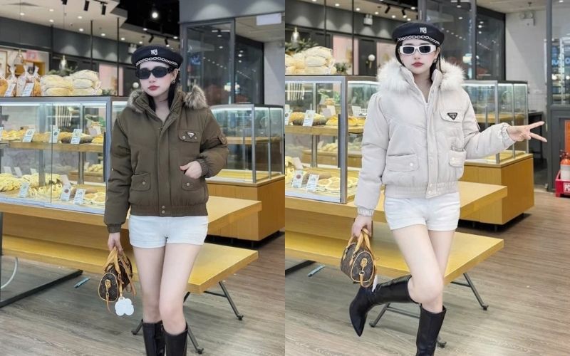 Bạn nên ưu tiên các loại áo khoác gió hoặc áo phao có lớp ngoài bằng vải dù