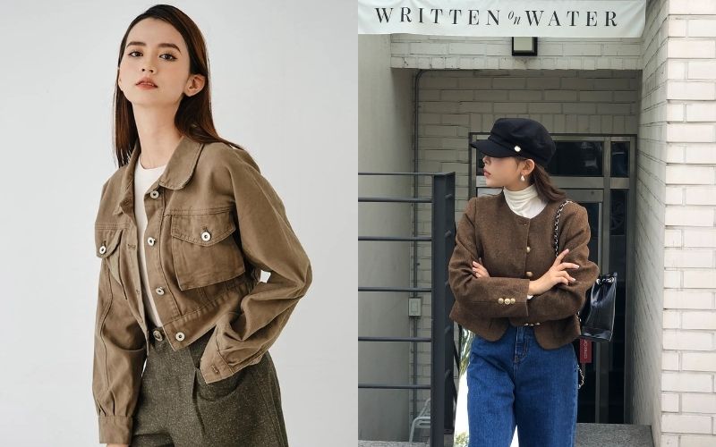 Chất liệu Kaki, Jeans (Denim) hoặc Len mỏng là lựa chọn lý tưởng cho áo của bạn