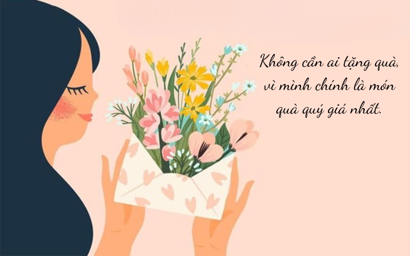 Cap 20/10 cho bản thân thể hiện sự tự tin, độc lập