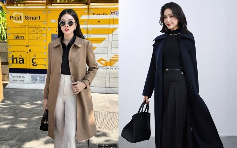 Các mẫu áo khoác đồng phục dáng dài thường được làm bằng vải