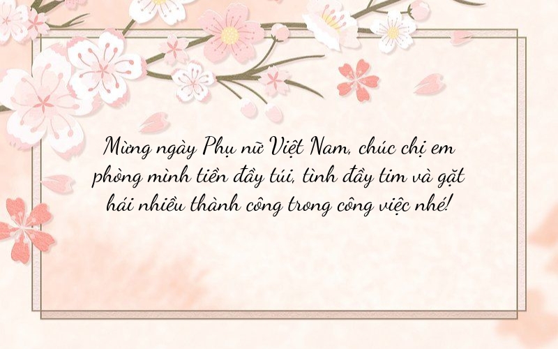 Lời chúc 20.10 dành cho đồng nghiệp nữ