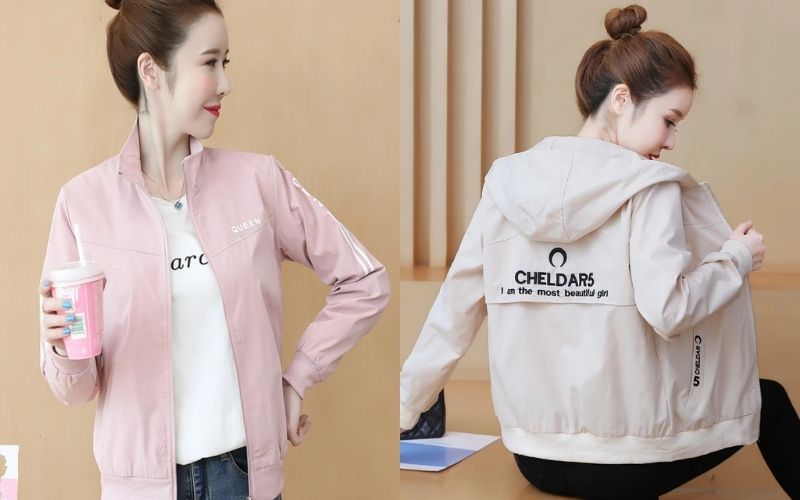 Chất liệu gió thường dày dặn hơn, sợi vải đanh và đứng form