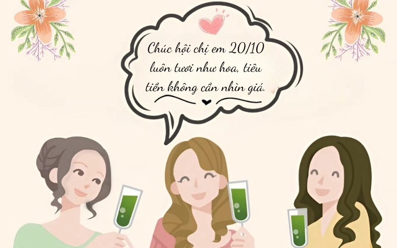 Lời chúc 20 10 hay nhất cho bạn bè