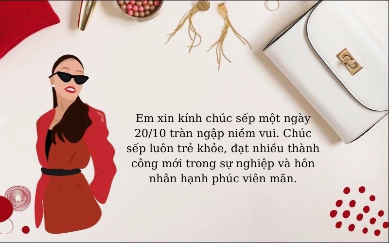 Lời chúc 20 10 hay nhất cho sếp nữ