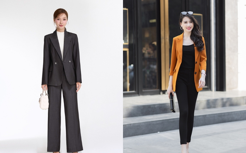 Mẫu vest đồng phục công sở dáng dài dành riêng cho phái nữ