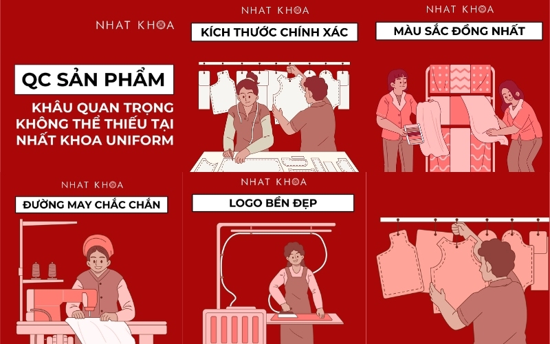 Nhất Khoa Uniform có quy trình QC nghiêm ngặt