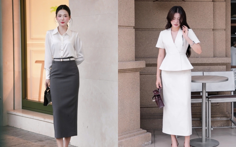 Bạn nên chọn trang phục doanh nhân nữ vừa vặn với cơ thể và có thiết kế tối giản