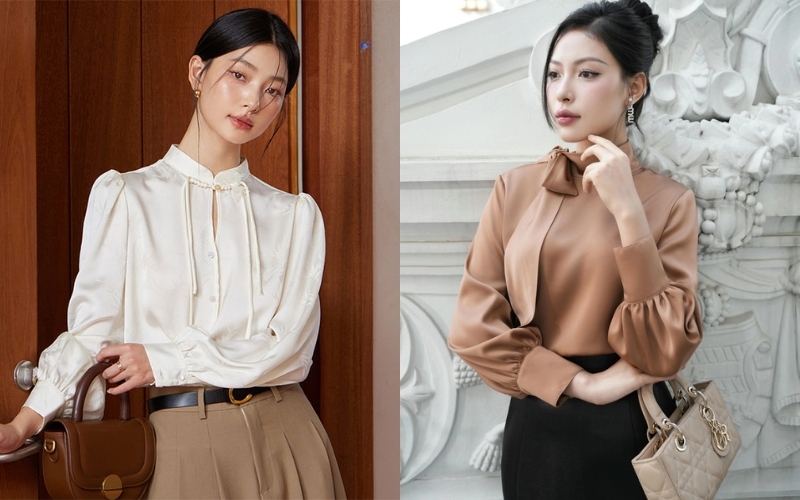 Áo blouse lụa mang đến vẻ ngoài nữ tính và sang trọng cho nữ doanh nhân