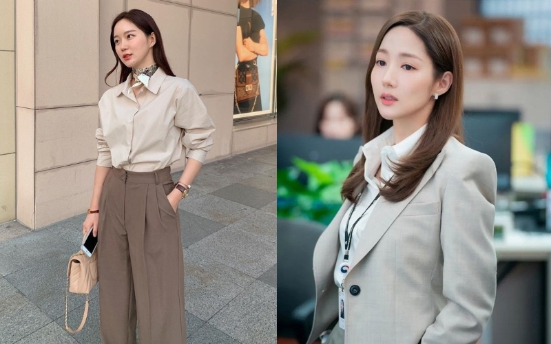 Đồng phục thời trang công sở Hàn Quốc thường có gam màu trung tính