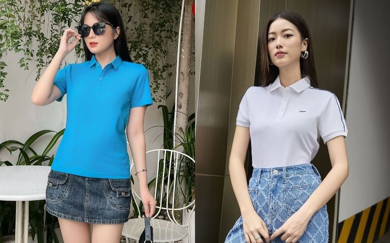 Chất liệu vải thường dùng cho áo polo nữ form rộng có cổ là Cotton thoáng mát