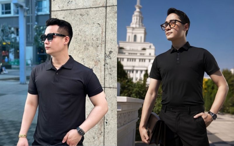 Bạn có thể thoải mái bỏ áo ngoài quần đối với các mẫu áo polo form suông