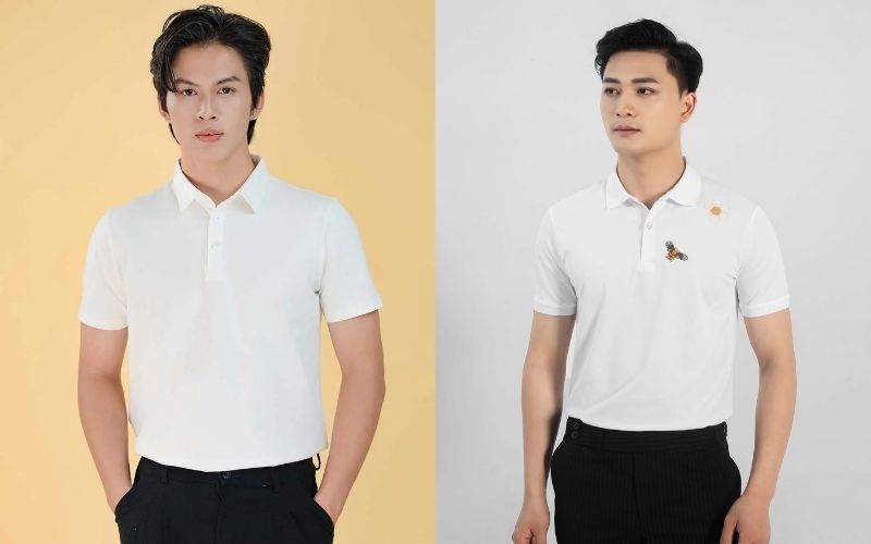 Sử dụng vải cá sấu 4 chiều cao cấp, áo polo cổ tròn sở hữu độ bền cao