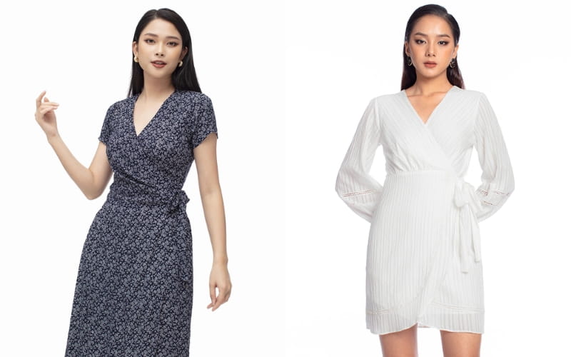 Váy Wrap Dress giúp tạo hiệu ứng vòng eo nhỏ nhỏ