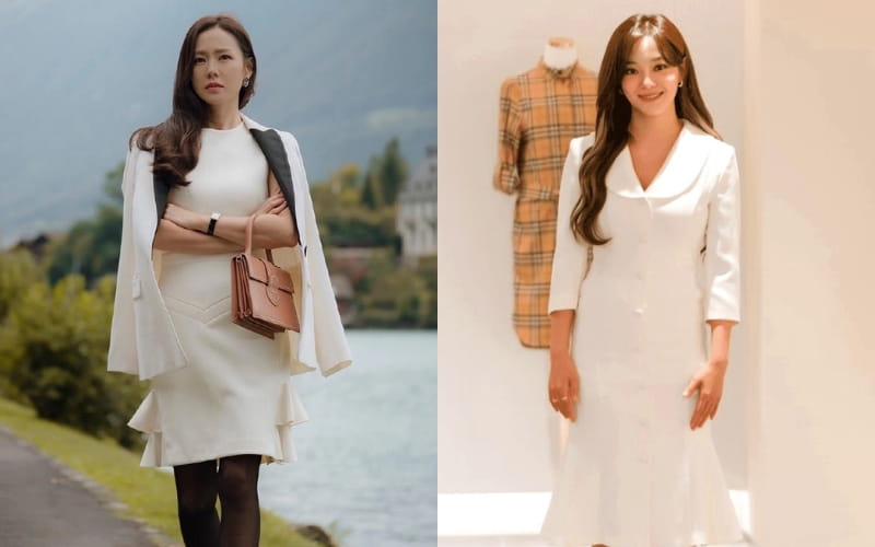 Các mẫu váy công sở Hàn Quốc thường có thiết kế tối giản và màu sắc nhẹ nhàng
