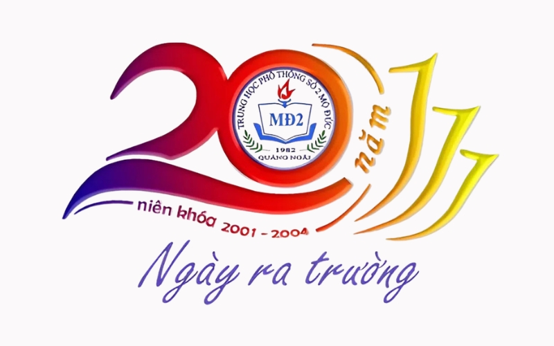 Một logo 20 năm ngày ra trường đẹp cần có bố cục hài hòa