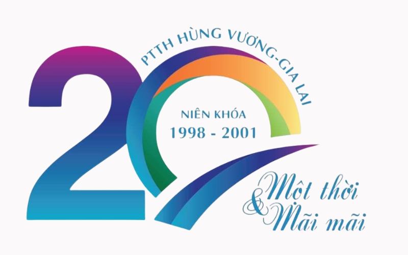 Mẫu logo kỷ niệm 20 năm ngày ra trường chuẩn đẹp