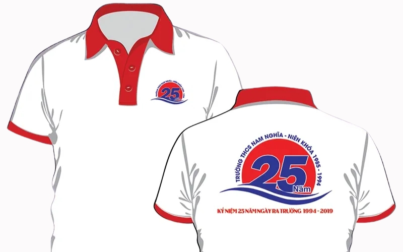 Mẫu logo kỷ niệm 25 năm ra trường có thiết kế cổ điển