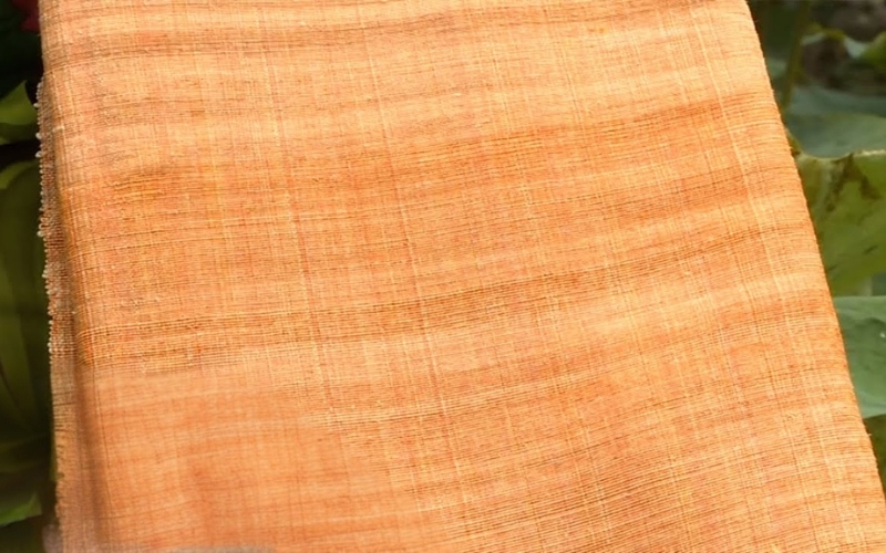 Vải sợi sen được tạo ra từ chiết xuất cellulose trong cuống và lá sen kết hợp với sợi tự nhiên khác