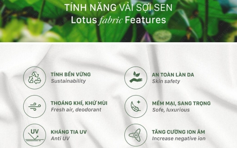 Những tính năng ưu việt của vải sợi sen