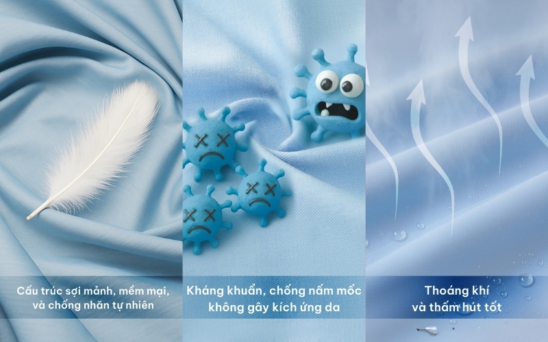 Ưu điểm của vải sợi tre là gì? Câu trả lời là khả năng kháng khuẩn và thoáng khí tốt
