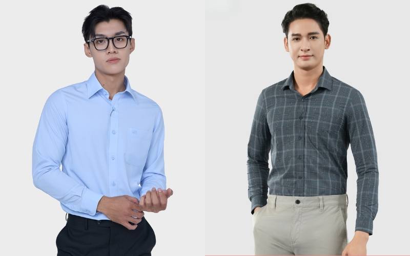 Áo sơ mi vải bamboo form regular fit giúp tôn vóc dáng cơ thể nam giới
