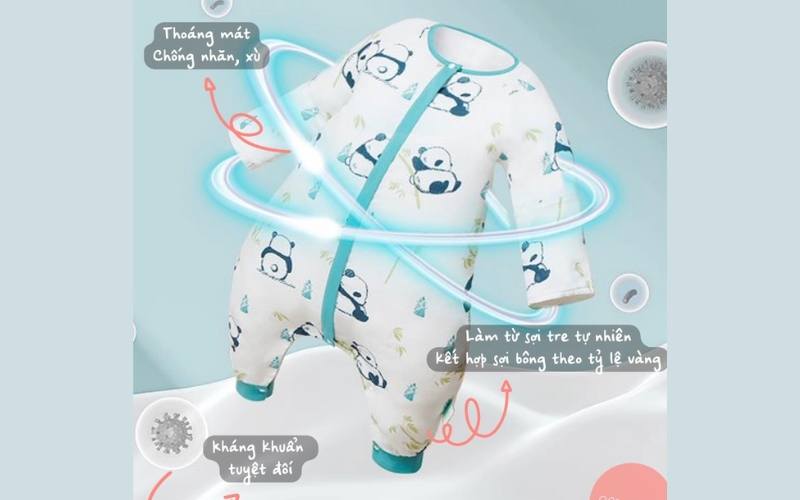 Quần áo vải sợi tre cho bé luôn khô thoáng, dễ chịu