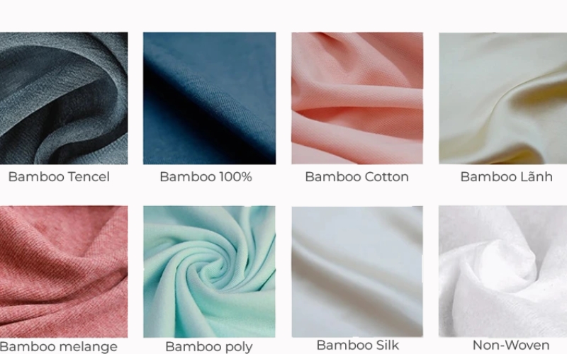 Các dòng vải sợi tre theo tỉ lệ thành phần sợi