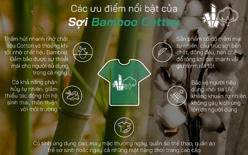 Những đặc tính ưu việt của vải cotton bamboo trong may mặc