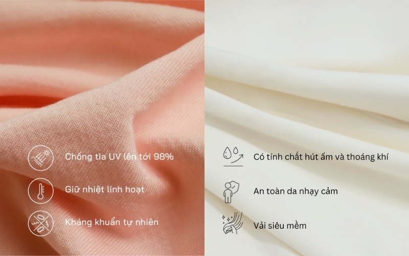 Vải thun bamboo có nhiều đặc tính ưu việt