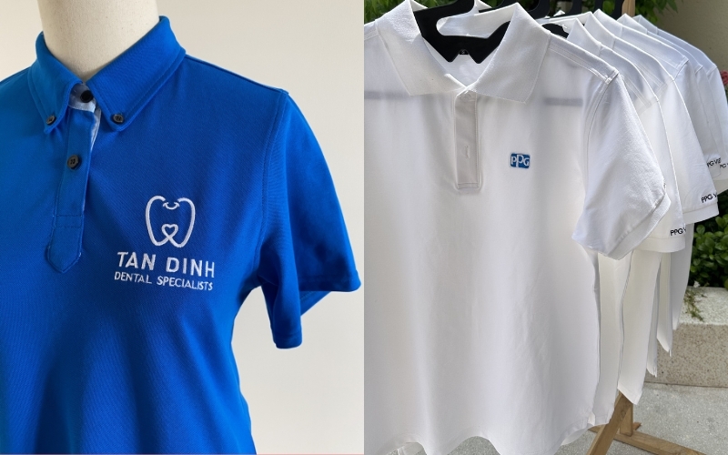 Logo thêu có độ bền cao và mang lại vẻ ngoài vô cùng trang trọng