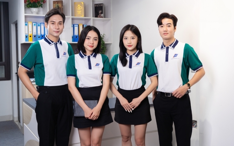 Mẫu đồng phục công ty đẹp đơn giản, thanh lịch