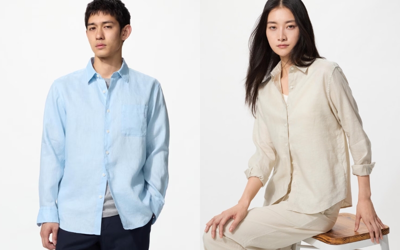 Áo sơ mi vải linen Nhật có độ mềm mại và thoáng mát