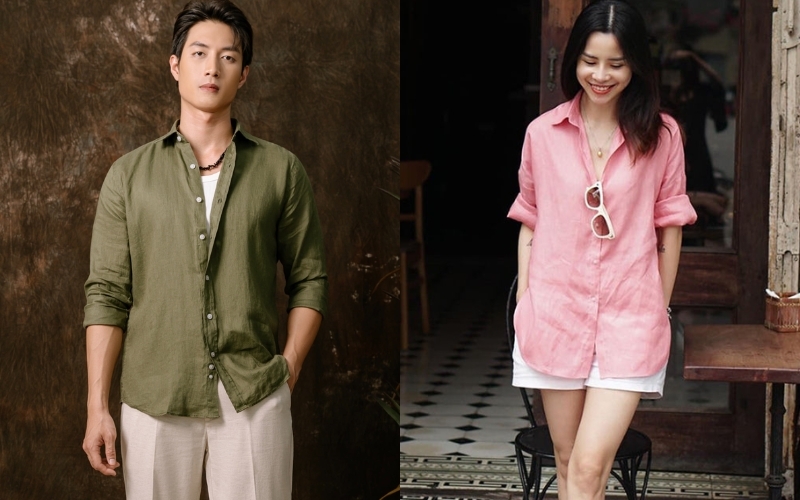 Áo sơ mi vải linen tạo nên một phong thái phóng khoáng và sang trọng