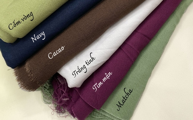 Bảng màu vải linen sắc trầm