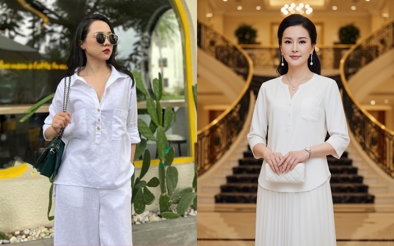 Áo vải linen trắng rất dễ phối hợp với nhiều loại phụ kiện khác nhau