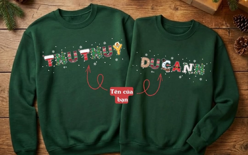 Áo hoodie in theo yêu cầu là quà tặng giáng sinh độc đáo và đầy ý nghĩa