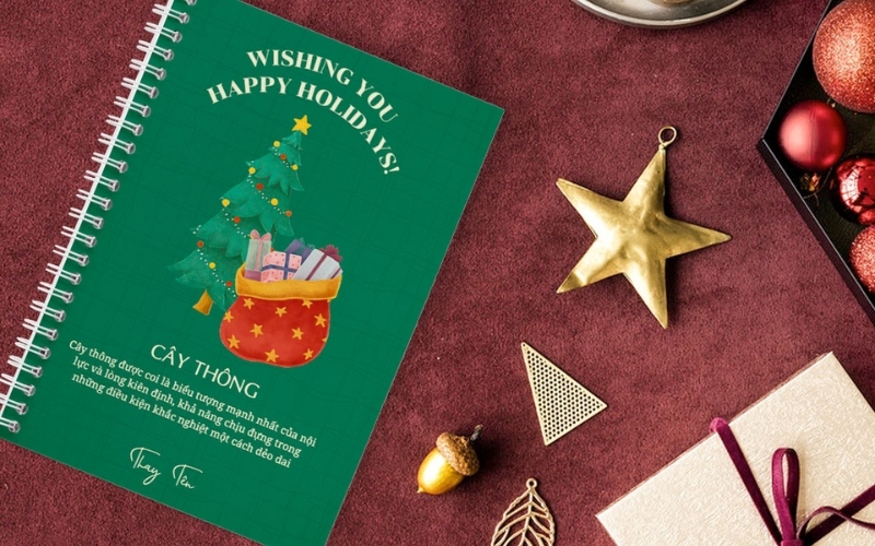 Sổ tay customize là quà tặng ý nghĩa trong dịp Giáng sinh